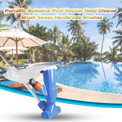 #ad Portable Swimming Pool Spa Suction Vacuum Head Cleaner Cleaning Kit Accessories