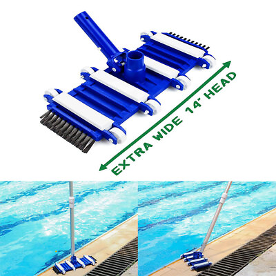 #ad #ad Swimming Pool Curved Vacuum Cleaner Suction Head with Cleaning Brush Ground Tool