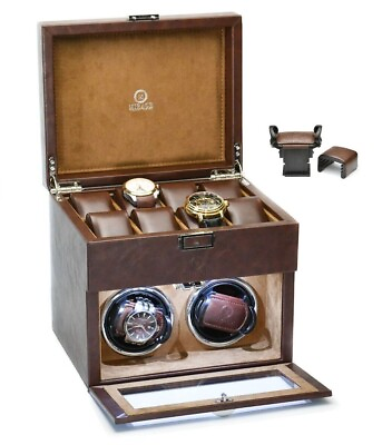 #ad Watch Winder Box for automatic watches Coffee Brown