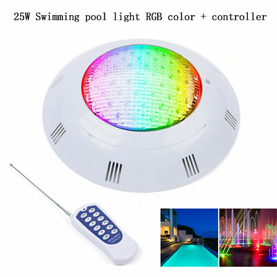 #ad 12V 25W Underwater Swimming Pool Lights RGB LED Submersible Pond Fountain Lights