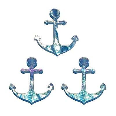 #ad Anchor Glass Swimming Pool Step Marker Mosaic 3quot;x3.25quot; Deep Blue 3 Pack
