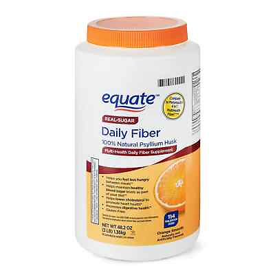 Equate Daily Fiber Orange Smooth Fiber Powder 48.2 oz FRESH STOCK 100%