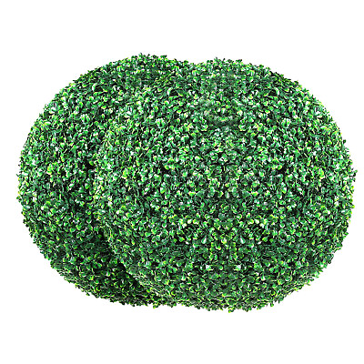 #ad VEVOR 2PCS 16quot; 40cm Artificial Topiary Greenery Ball Fake Plants Outdoor Décor