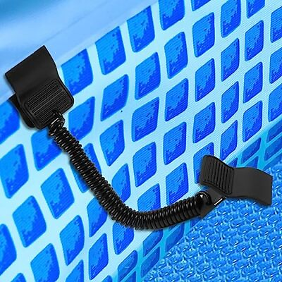 #ad 4PCS Swimming Pool Cover Clips for Above Ground Pools Cover Clips Clamps Blac...