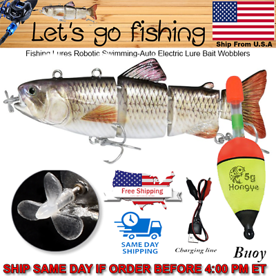 Fishing Lures Robotic Swimming Auto Electric Lure Bait Wobblers For 4 Segement
