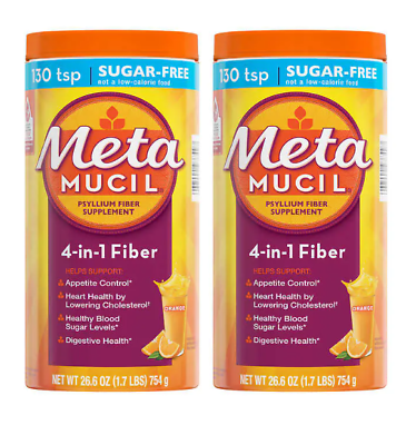 #ad Metamucil Fiber Supplement Orange Sugar Free 260 Servings Exp 05 2026