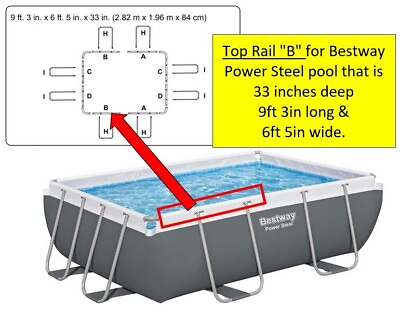 #ad Bestway P05403 Top Rail quot;Bquot; for 33 inch deep Power Steel Frame Pools