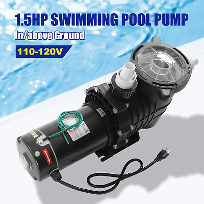 #ad #ad 1.5HP Above Swimming Pool Pump Motor In Above Ground w Strainer Filter Basket