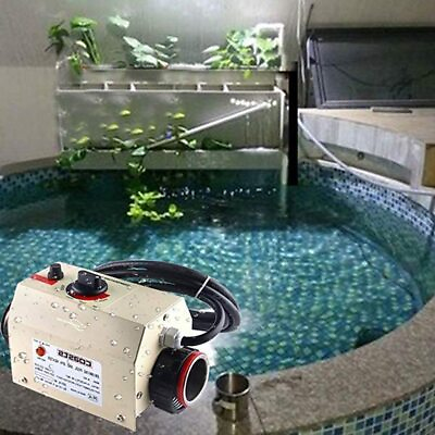 #ad 220V 3KW Electric Swimming Pool Thermostat SPA Bathtub Water Heater Pool Heater