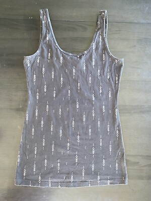 #ad Maurices XS gray tank top with small designs