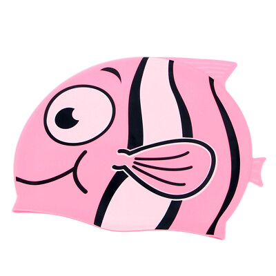 Swimming for Kids Kids Silicone Swimming Cap Cartoon Fish Shaped Swim Cap for