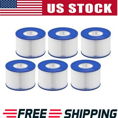 #ad 6 Pack Type VI Hot Tub SPA Pool Filter Replacement For Coleman Saluspa Lay Z Spa
