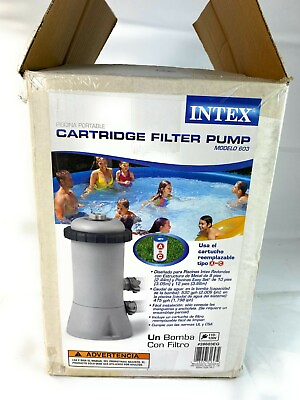 #ad Intex Krystal Clear Cartridge Filter Pump Model 603 28603E 530 GPH 3800 Gal