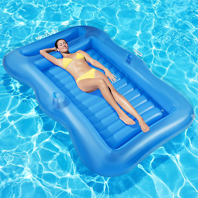 #ad Inflatable Pool Floats Boat for Adults Blow Up Tanning Pool Raft Tub with Fixed