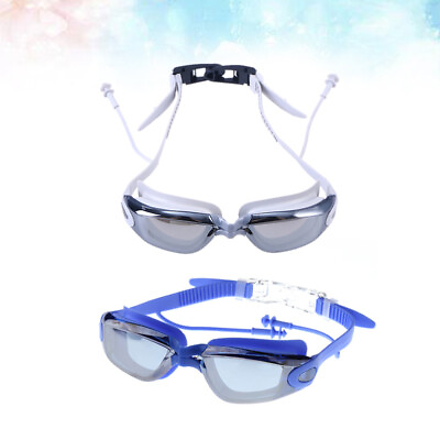 #ad #ad Kids Men Youth Adjustable Anti Fog Clear Swimming Goggles 2PCS