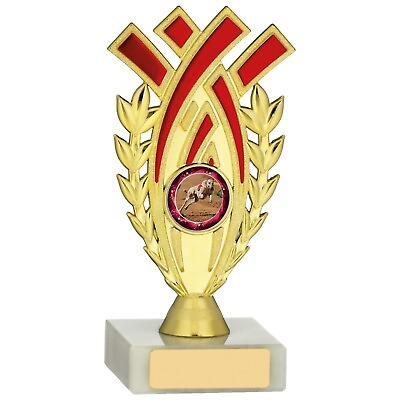 #ad Gold amp; Red Flash Multi Sport School Event Award Trophy FREE Engraving A0944