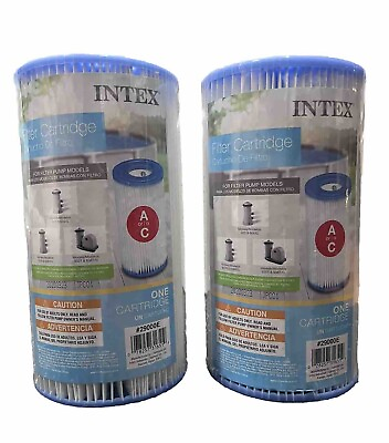 #ad 2 Pack Intex Swimming Pool Type A amp; C Replacement Filter Cartridge 29000E