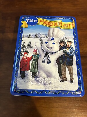 #ad Vintage 1999 Pillsbury Doughboy Christmas Holiday Tin Limited Edition