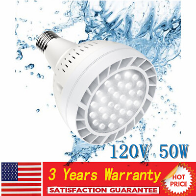 #ad 120V 50W 6000K LED Swimming Pool Light Bulb for Pentair Hayward Daylight White