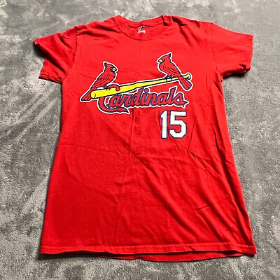 Majestic St. Louis Cardinals #15 Grichuk Women#x27;s Jersey T Shirt Size S