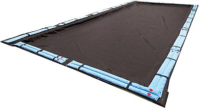 #ad #ad In Ground Rectangular Swimming Pool Winter Cover 20#x27; x 40ft Dark Navy Blue Wave