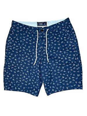 #ad Abercrombie amp; Fitch Men’s Shorts Size Small Designs amp; Drawstrings Navy Blue