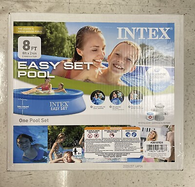 #ad #ad Intex 8 Ft X 24 In Easy Set Above Ground Swimming Pool W Filter Pump NEW