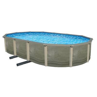 #ad New Bluewave Trinity 18#x27; Round 32 In Deep Steel Wall Pool W 3 In Top Rail