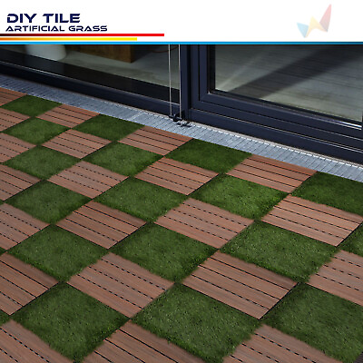 Deck Tiles Wood Grass Flooring Interlocking Patio Paver Tile Indoor Outdoor