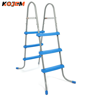 #ad 36quot; 3 Step Outdoor Backyard Steel Frame Above Ground Swimming Pool Ladder