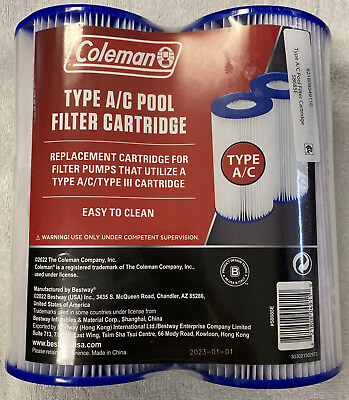 #ad 2 NEW SEALED Coleman Swimming Pool Filters Type III = A C #5865E