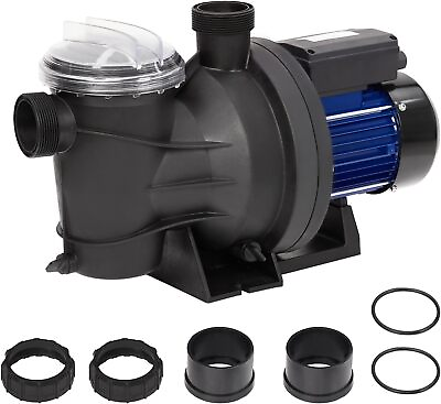 #ad Swimming Pool Pump 1.6HP Single Speed w Strainer Filter Pump In Above Ground