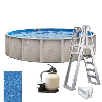 #ad Verona 33#x27; x 54quot; Round Above Ground Pool Package SI3354LES