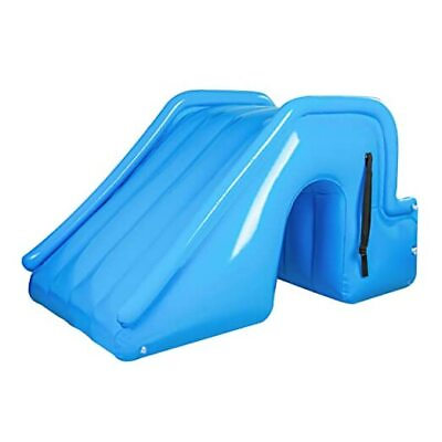 #ad Inflatable Swimming Pool Water Slide for Kids Small Water Swimming Slide Blue