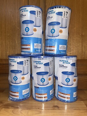#ad BRAND NEW Summer Waves Polygroup Pool Filter Cartridge D Type 2 Pack