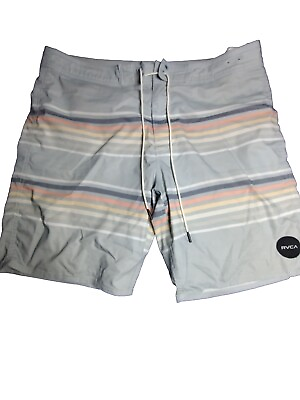 #ad #ad RVCA Shorts Size 36 Multi Color Striped Swimming Trunks Shorts Men’s Lightweight