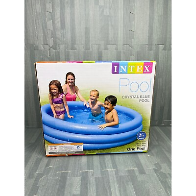 #ad Intex 66in x 15in Round Blue Inflatable Swimming Pool Easy Setup New