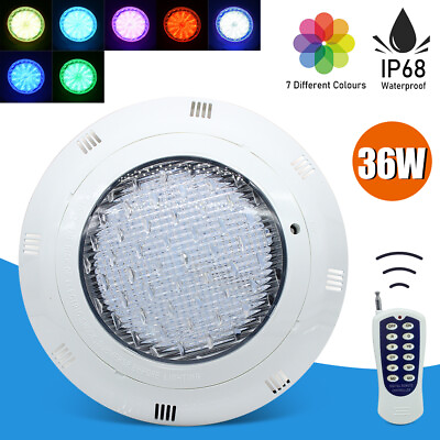 #ad AC12V RGB LED Pool Light IP68 Waterproof with Remote for Inground Swimming Pool