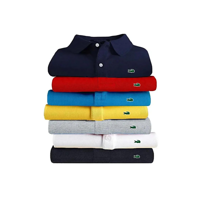 #ad Slim Fit Polo Short Sleeve Button Down Men Polo T Shirt 18 Colors