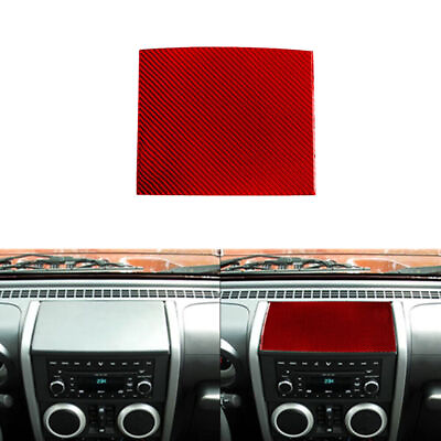 #ad Red Carbon Fiber Above Of Center Console Cover Trim For Jeep Wrangler 2007 2010