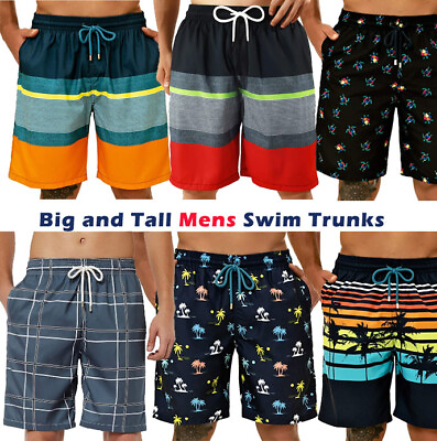 #ad SURF Big and Tall Mens Swim Trunks 9quot; Mens Designer Bathing Suit Boardshorts