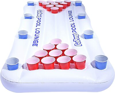 GoPong Pool Lounge Floating Beer Pong Table Inflatable