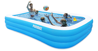 Inflatable Swimming Pool for Adults Kids Full Sized Family Swimming Pool Blow