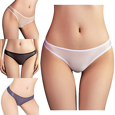 #ad Women Panties Glossy Oil Briefs Ultra Thin Underwear Swimming G String Bikini