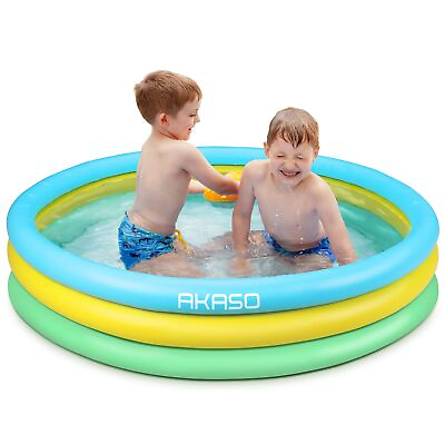 #ad AKASO Kiddie Pools 59#x27;#x27; x 13#x27;#x27; Inflatable Swimming Pools for Boys Girls T...