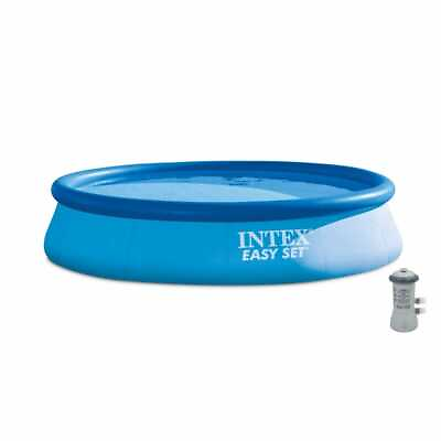 Intex Swimming Pool Kit 13 ft x 32 In Easy Set Above Ground 530 GPH Filter Pump