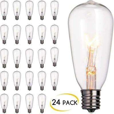Brightown 24 Pack Edison Replacement Light Bulbs7 Watt E17 Screw Base ST40