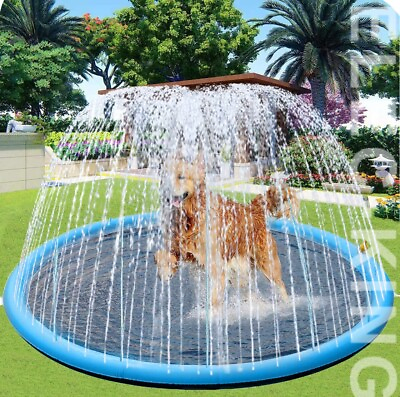 Inflatable Kids Pets Dogs Water Sprinkler Pad Mat Wading Splash Pool Non Slip US