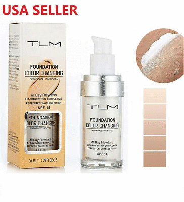 TLM Color Changing Foundation Makeup Base Face Liquid Cover Concealer Flawless