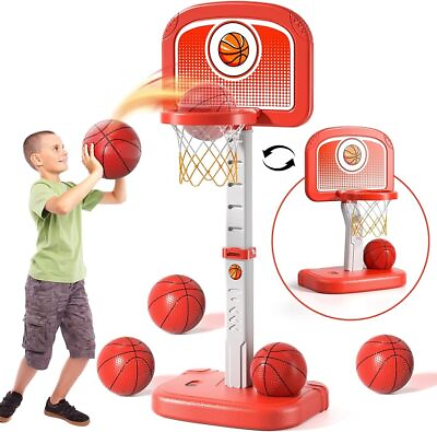 #ad #ad KuKuFun Swimming Pool Basketball Hoop Outdoor Toys with 4 Balls Basketball Hoop